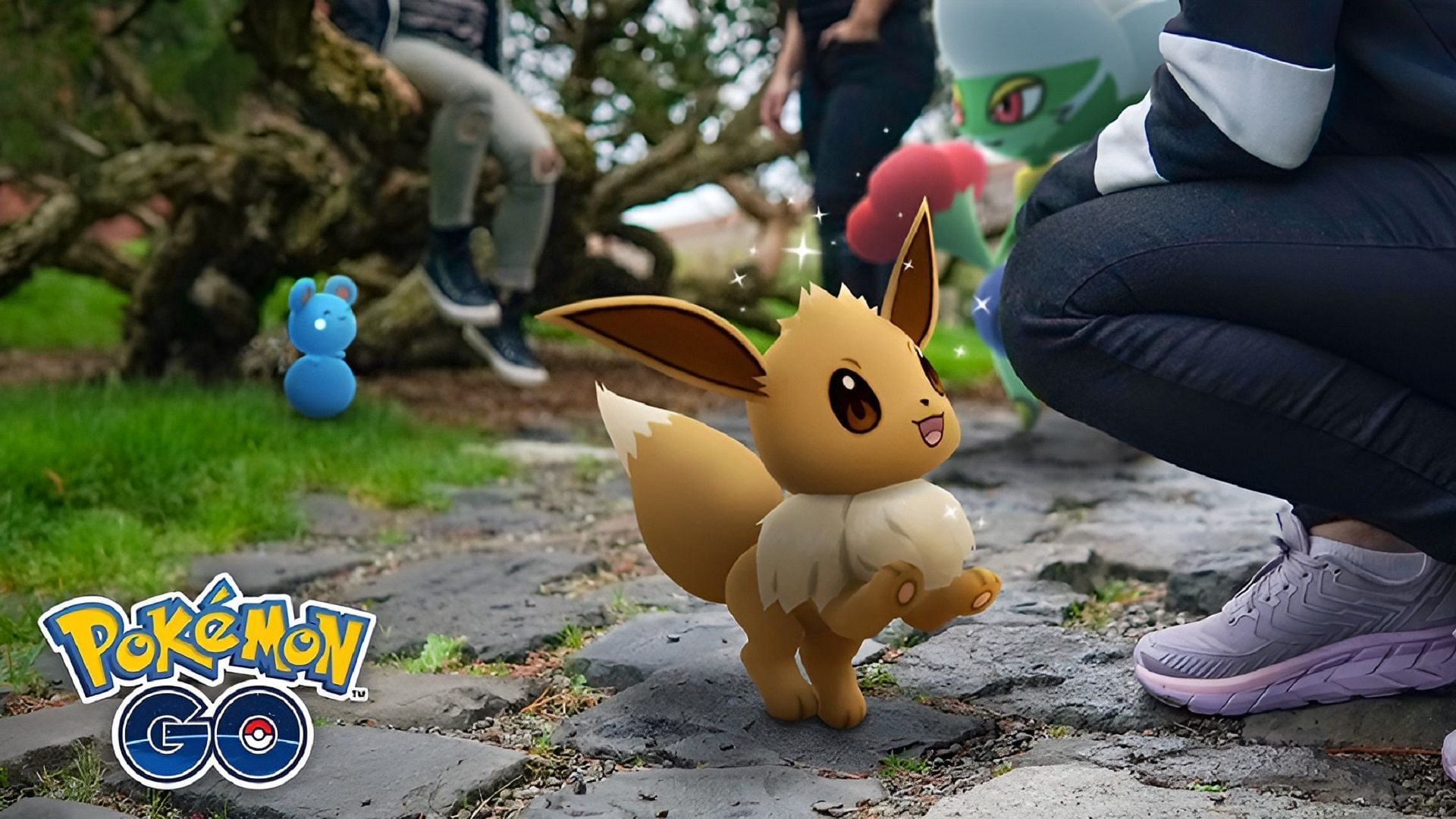 Eevee's appearance in cities in Pokemon GO would suit its game lore to a degree (Image via Niantic)